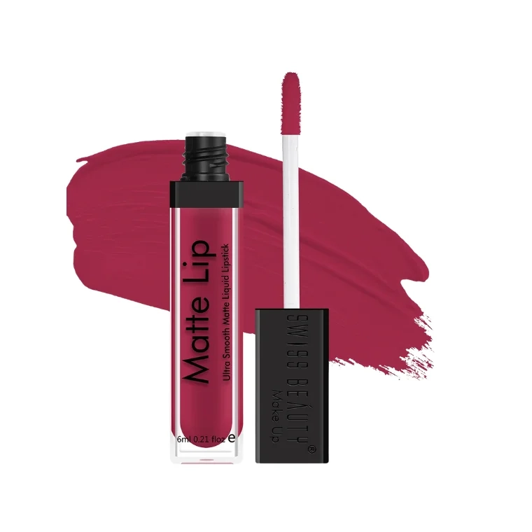 Swiss Beauty Ultra Smooth Matte Lip Liquid Lipstick #37 Berry Boom (6ml)