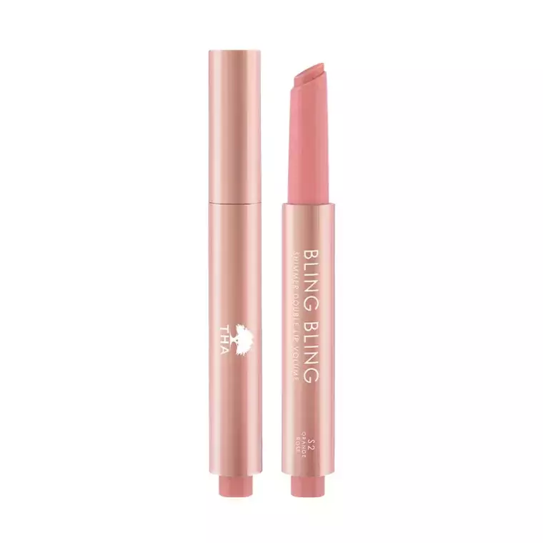 Tha Bling Bling Shimmer Double Lip Volume #S2 Orange Rose (2gm)