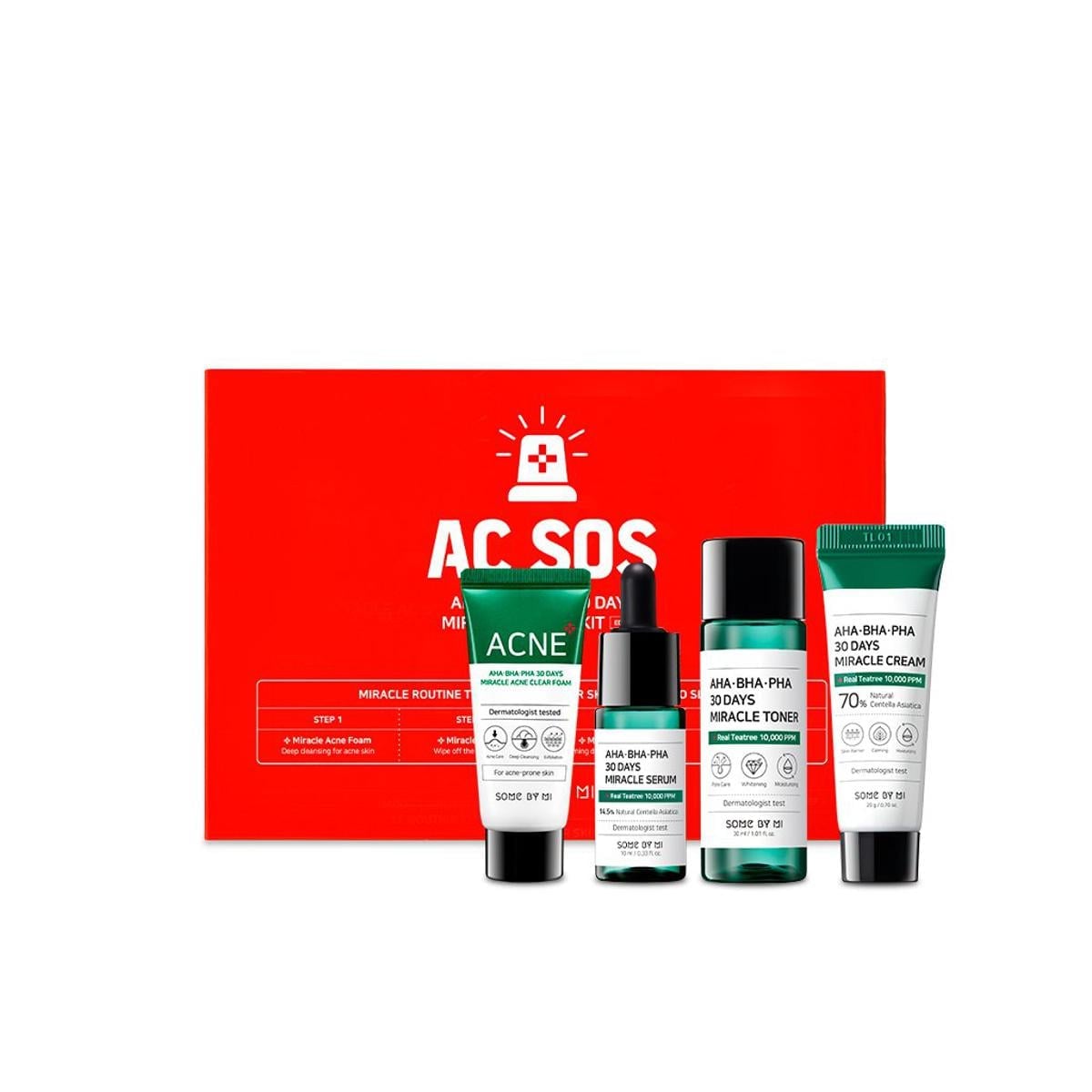 Some By Mi Aha Bha Pha 30 Days Miracle Ac Sos Kit (30ml+30ml+10ml+20gm)