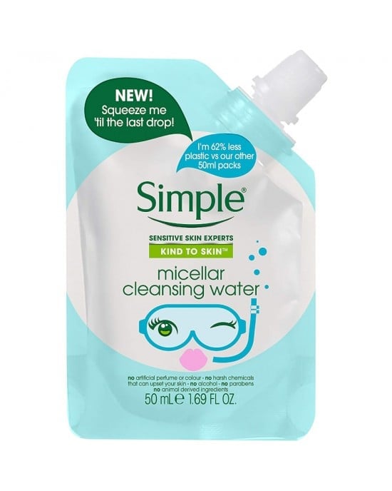 Simple Kind To Skin Micellar Cleansing Water Pouch (50ml)