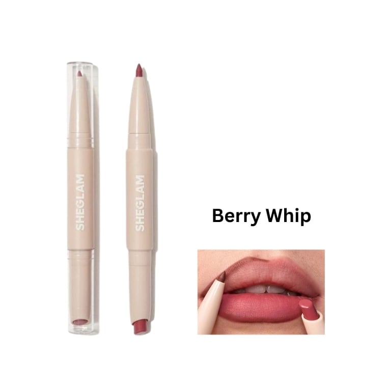 Sheglam Glam 101 Lipstick & Liner Duo - Berry Whip(2gm)